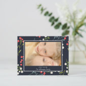 フェスティバルホリーベリーフォトクリスマスカード ポストカード (スタンド正面)