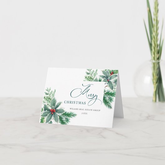 フェスティバルホリーベリーブランチクリスマス企業の シーズンカード (正面)