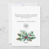 フェスティバルホリーベリーブランチクリスマス企業の シーズンカード (裏面)