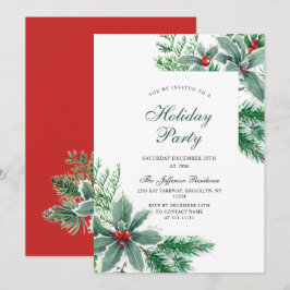 フェスティバルホリーベリーブランチホリデークリスマスパーティー 招待状