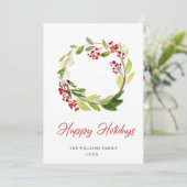 フェスティバルホリーベリーリースクリスマスグリーティング シーズンカード (スタンド正面)