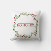 フェスティバルホリーベリーリースホホホホホクリスマス クッション (正面)