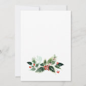 フェスティバルホリーベリーリースホリデークリスマスパーティー 招待状 (裏面)