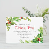 フェスティバルホリーベリーリースホリデークリスマスパーティー 招待状 (スタンド正面)