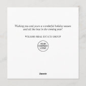 フェスティバルホリーベリー企業のクリスマスグリーティング シーズンカード (裏面)