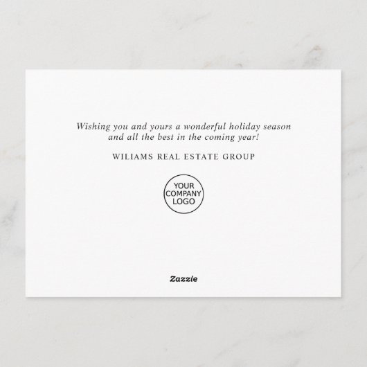 フェスティバルホリーベリー企業のクリスマスグリーティングH シーズンカード (裏面)