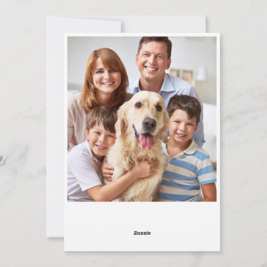 フェスティバルホリーベリー写真クリスマスグリーティング シーズンカード (裏面)