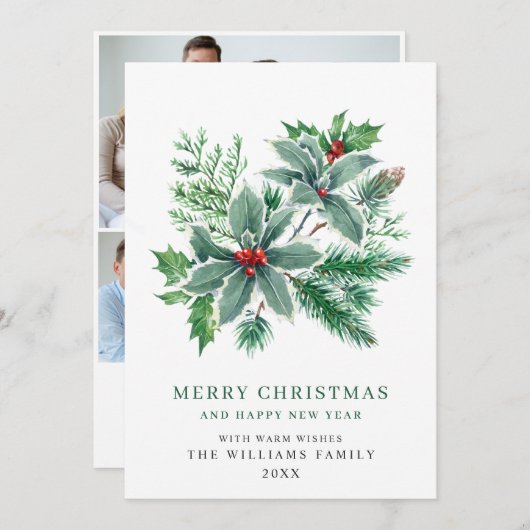 フェスティバルホリーベリー3 PHOTOクリスマスグリーティング シーズンカード (正面/裏面)