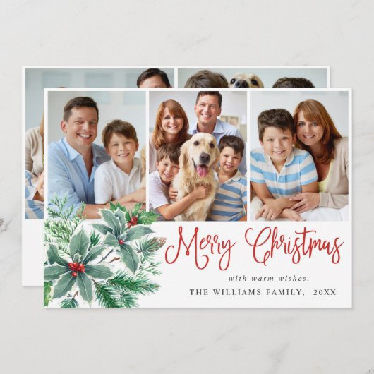 フェスティバルホリーベリー5 PHOTOクリスマスグリーティング シーズンカード (正面/裏面)