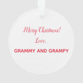 フェスティバルホリーベリー&グリーンリーパーソナライズされた オーナメント (裏面)