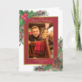 フェスティバルホリーベリー&パインメリークリスマスフォト シーズンカード (正面)