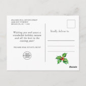 フェスティバルホリーベリ企業のークリスマスホリデーポー ポストカード (裏面)