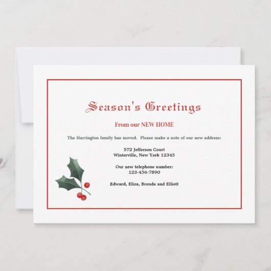 フェスティバルホリーホリデイムービングカード シーズンカード (正面)