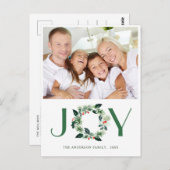 フェスティバルホリーリースクリスマスグリーティングホリデー ポストカード (正面/裏面)