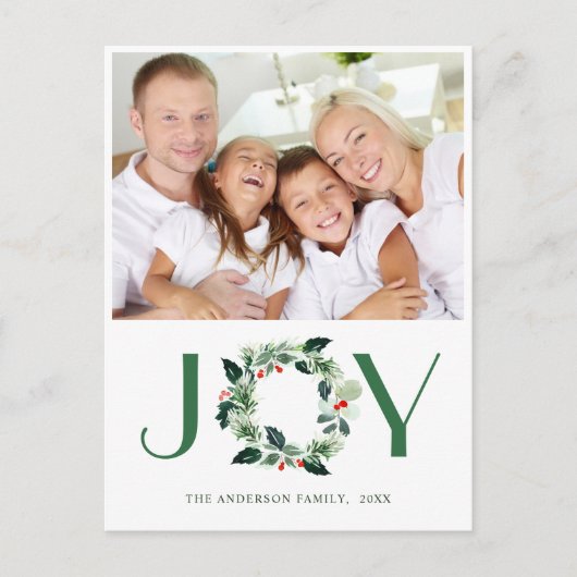 フェスティバルホリーリースクリスマスグリーティングホリデー ポストカード (正面)