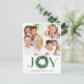 フェスティバルホリーリースクリスマスグリーティングホリデー ポストカード (スタンド正面)