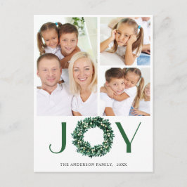 フェスティバルホリーリースクリスマスグリーティングホリデー ポストカード