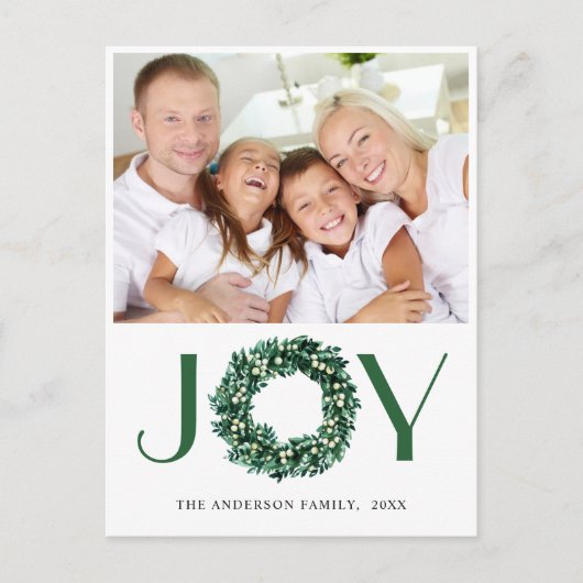 フェスティバルホリーリースクリスマスグリーティングホリデー ポストカード (正面)