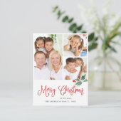 フェスティバルホリーリースクリスマスグリーティングホリデー ポストカード (スタンド正面)