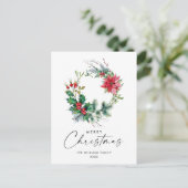 フェスティバルホリーリースクリスマスグリーティングホリデー ポストカード (スタンド正面)