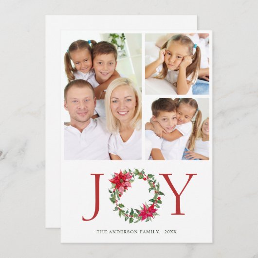 フェスティバルホリーリースクリスマスグリーティング3 PHOTO シーズンカード (正面/裏面)