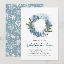フェスティバルホリーリースクリスマスホリデーランチョン 招待状
