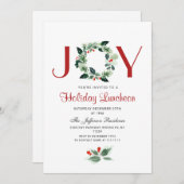 フェスティバルホリーリースホリデークリスマスランチョン 招待状 (正面/裏面)