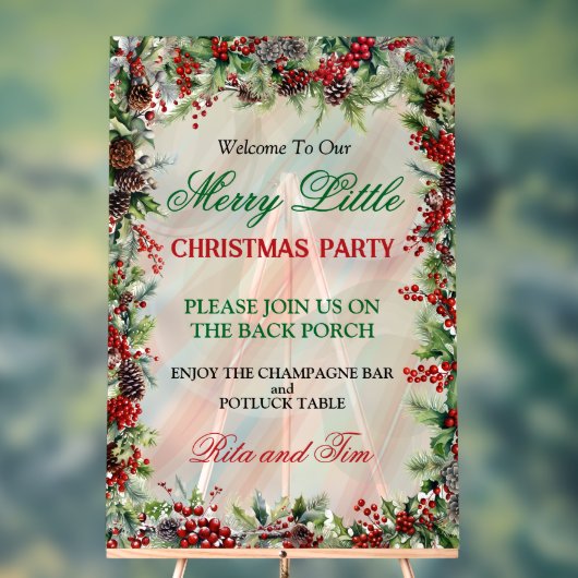 フェスティバルホリー縁どスクリスマパーティー アクリルサイン (ニュートラル)