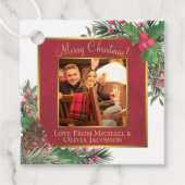 フェスティバルホリー&パインとフォトメリークリスマス フェイバータグ (正面)