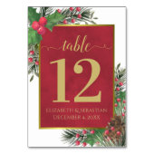 フェスティバルホリー&パインエレガントクリスマス結婚ズ テーブルナンバー (正面)