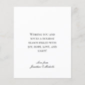 フェスティバルホリー&パインBUDGETクリスマスフォトカード (裏面)