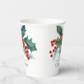 フェスティバルホリー&ベリーエバーグリーンクリスマス 紙コップ (右)