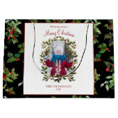 フェスティバルホリー |写真 |黒の背景 ラージペーパーバッグ (正面)