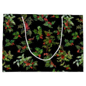 フェスティバルホリー |写真 |黒の背景 ラージペーパーバッグ (裏面)