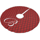 フェスティバルホワイトイニシャルレターレッドアッホルスフェイクタリー ブラッシュドポリエステルツリースカート (アングル)