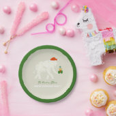 フェスティバルホワイトエレファントパーティーカスタム ペーパープレート (パーティー)