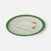 フェスティバルホワイトエレファントパーティーカスタム ペーパープレート (アングル)