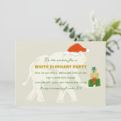 フェスティバルホワイトエレファントパーティー 図解入りの、写真付きの 招待状 (スタンド正面)