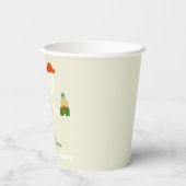 フェスティバルホワイトエレファントパーティー 図解入りの、写真付きの 紙コップ (裏面)