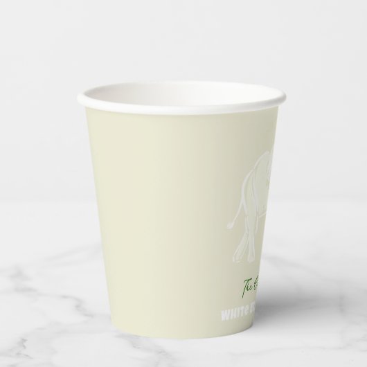 フェスティバルホワイトエレファントパーティー 図解入りの、写真付きの 紙コップ (正面)