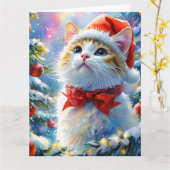 フェスティバルホワイトキットインアサンタハット カード (黄色い花)