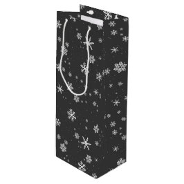フェスティバルホワイトスノーフレークスオングレークリスマスホリデー ワインギフトバッグ