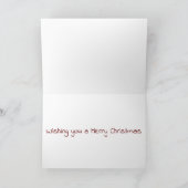 フェスティバルホワイトツリークリスマスオーナメントレッド カード (内部)