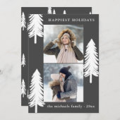 フェスティバルホワイトパインツリーズツーフォトホリデー シーズンカード (正面/裏面)