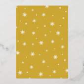 フェスティバルホワイト金ゴールド3フォトクリスマス 箔シーズンカード (裏面)