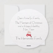 フェスティバルホワイト&レッドクリスマスニットトインデア シーズンカード (裏面)