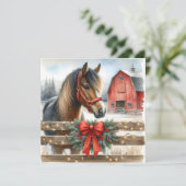 フェスティバルホースアンドレッドバ素朴ンクリスマス シーズンカード (スタンド正面)