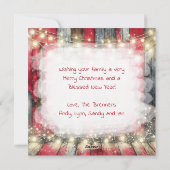 フェスティバルホースアンドレッドバ素朴ンクリスマス シーズンカード (裏面)