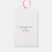 フェスティバルホースクリスマスリースハッピーホリデイズ ギフトタグ (裏面)