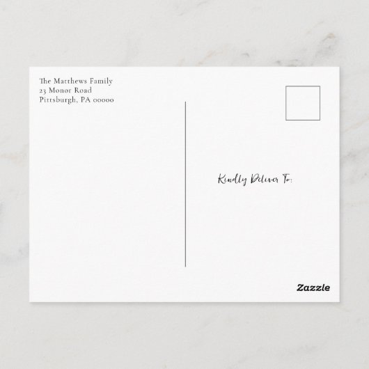 フェスティバルホームホリデーオープンハウスフォト招待状 ポストカード (裏面)